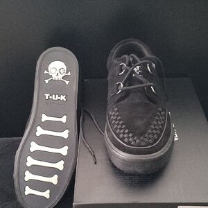 T.U.K Men's Black Suede Sneakers